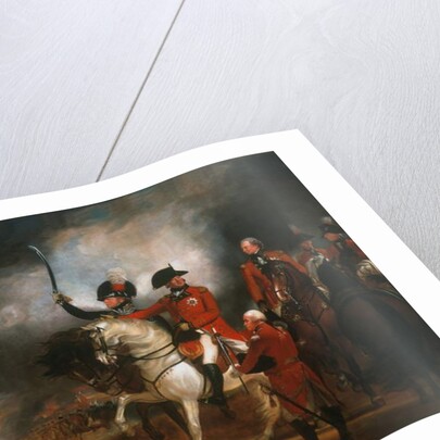 King George III and the Prince of Wales Reviewing the 3rd Regiment of the Dragoon Guards and the 10th Light Dragoons, c.1797 by William Beechey