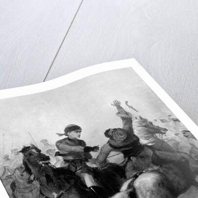 Lieutenant John Watson of the 1st Punjab Cavalry winning the Victoria Cross at Lucknow during the Indian Mutiny on 14th November 1857 by Chevalier Louis-William Desanges