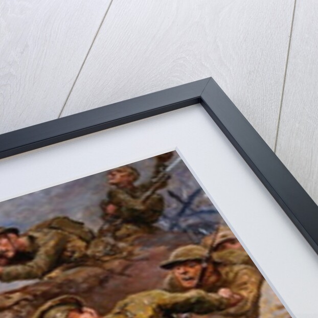 Captain Reginald James Young winning the Military Cross at the Battle of the Somme, 1916 by Stanley L. Wood