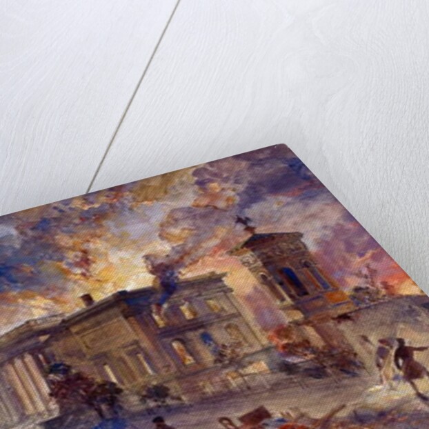 Burning Temple of the Winds, 1856 by William 'Crimea' Simpson