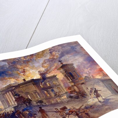 Burning Temple of the Winds, 1856 by William 'Crimea' Simpson