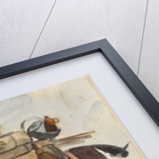 My packhorse, the black slave, loaded for the march, c.1854 by William Thomas Markham