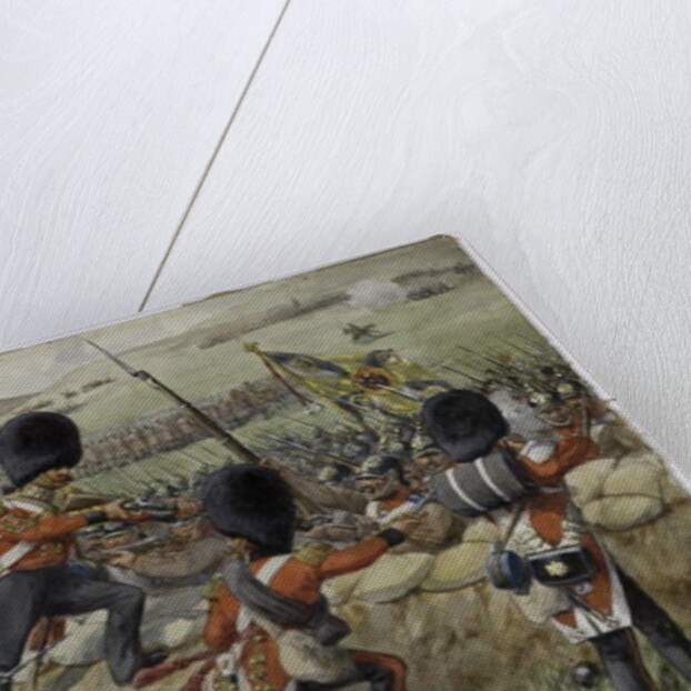 Detail of the Scots Fusilier Guards at the Battle of the Alma, Crimean War, 20 September 1854 by Richard Simkin