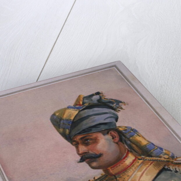 Head and Shoulders portrait of Risaldar, Durrani by Alfred Crowdy Lovett
