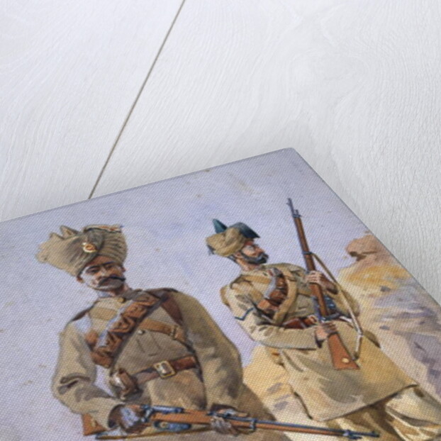Soldiers of the 30th Punjabis, Awan and the 20th Duke of Cambridge's Own Infantry by Alfred Crowdy Lovett