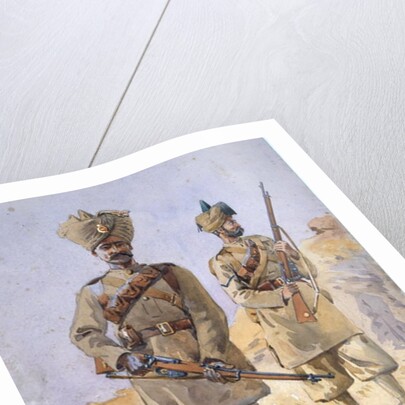 Soldiers of the 30th Punjabis, Awan and the 20th Duke of Cambridge's Own Infantry by Alfred Crowdy Lovett