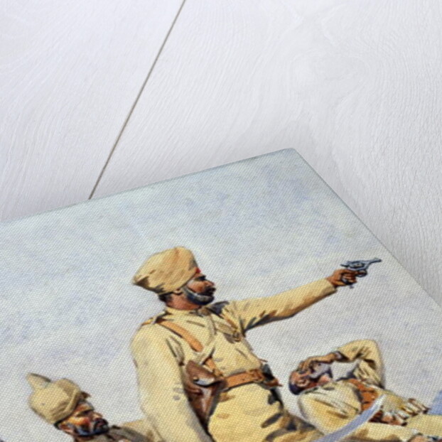 Soldiers of the 24th Punjabis Malikdin Khel and Subadar, Jay Sikh by Alfred Crowdy Lovett