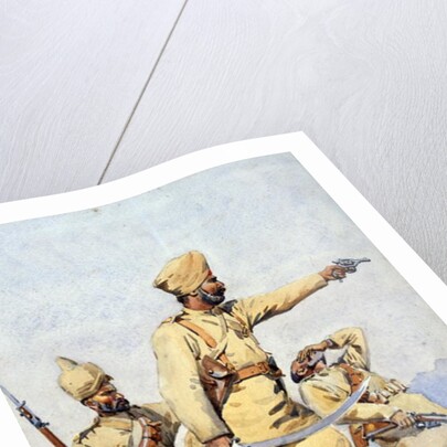 Soldiers of the 24th Punjabis Malikdin Khel and Subadar, Jay Sikh by Alfred Crowdy Lovett