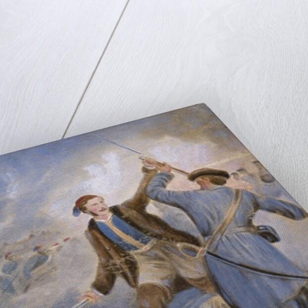 Major CC Teesdale, winning the VC at Kars, 29th September 1855 by Chevalier Louis-William Desanges