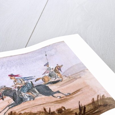 Bashi Bazouk of Circassia, & others at exercise in the background by William Thomas Markham