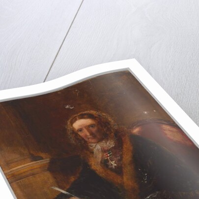 Lady Gough, wearing the Maharajpoor Star, one of four ladies who received this decoration for being present at the battle on 29 December 1843 by Unknown Artist