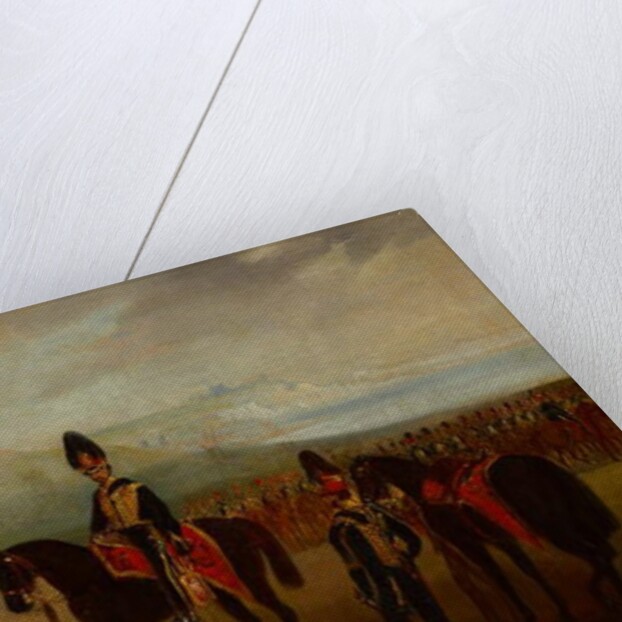 15th The Kings Hussars drawn up in review order, 1837 circa by Henry Martens