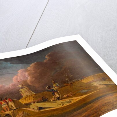 The Jumna Canal near Meerut with soldiers and fortifications, 1808 by Robert Smith