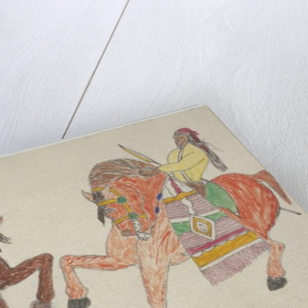 Two men on horseback by Frederick Gokliz