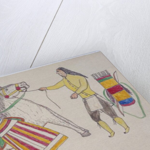 Man greets woman on horse by Frederick Gokliz