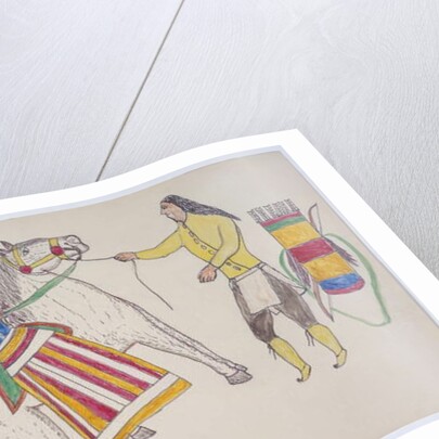 Man greets woman on horse by Frederick Gokliz