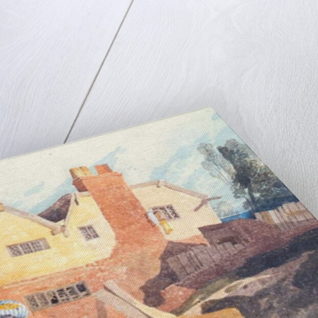 Cottages with a Washerwoman c.1808-9 by John Sell Cotman