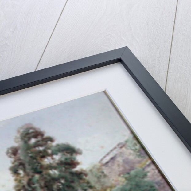 The long walk and flower border in May - New College, Oxford, c.1918 by William Matthison