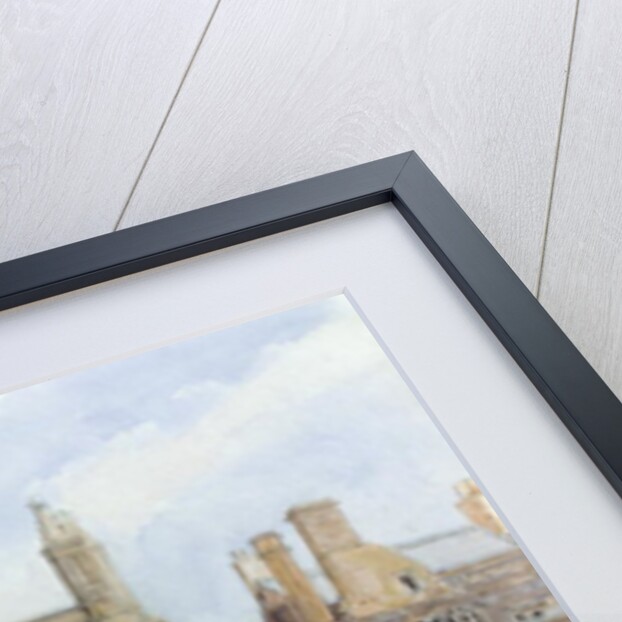 New College cloisters with gardener, 1887 by John Fulleylove