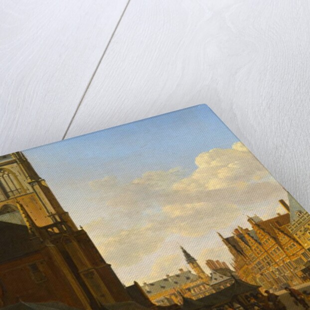 The Fish Market and he Grote Kerk at Haarlem, c.1675-1680 by Gerrit Adriaensz Berckheyde