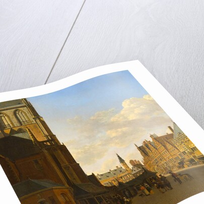 The Fish Market and he Grote Kerk at Haarlem, c.1675-1680 by Gerrit Adriaensz Berckheyde