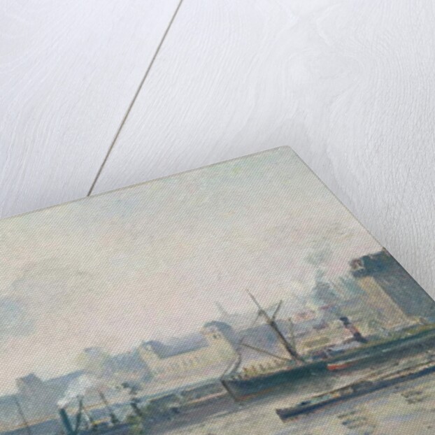 The Saint-Sever Bridge, Rouen: Mist, 1896 by Camille Pissarro