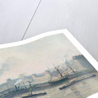 The Saint-Sever Bridge, Rouen: Mist, 1896 by Camille Pissarro