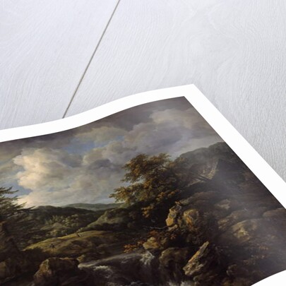 wooded Landscape with Waterfall, c.1665-1670 by Jacob Isaaksz. or Isaacksz. van Ruisdael