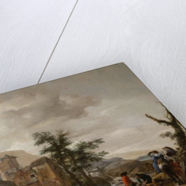 Stag Hunt in a River, c.1650-1655 by Philips Wouwermans or Wouwerman