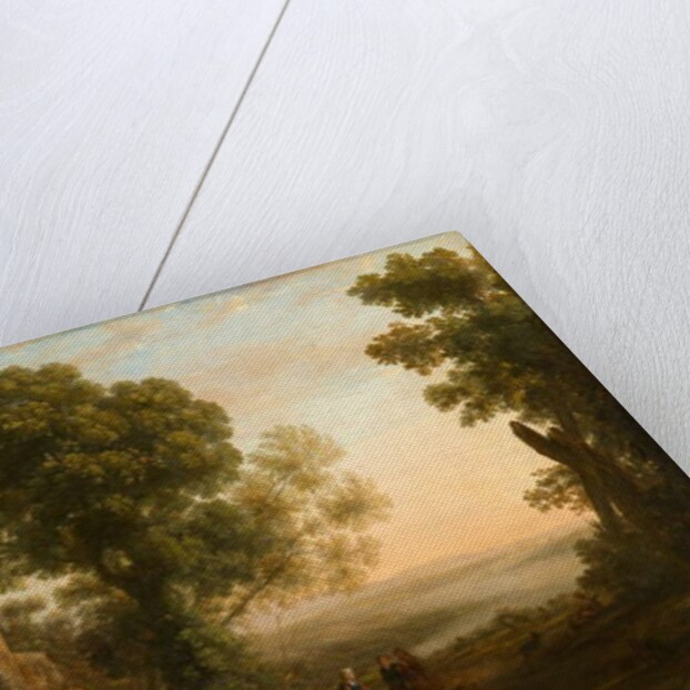 Landscape with Peasants Returning with Their Herds, c.1637 by Claude Lorrain (1600-82)