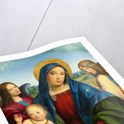 Madonna and Child with Two Angels, c.1495-1500 by Il Francia