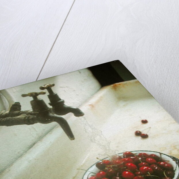 Washing cherries, 1988 by Norman Hollands