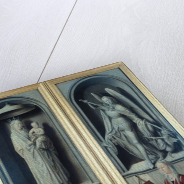 View of The Last Judgement with its panels closed by Hans Memling