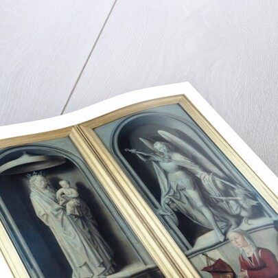 View of The Last Judgement with its panels closed by Hans Memling