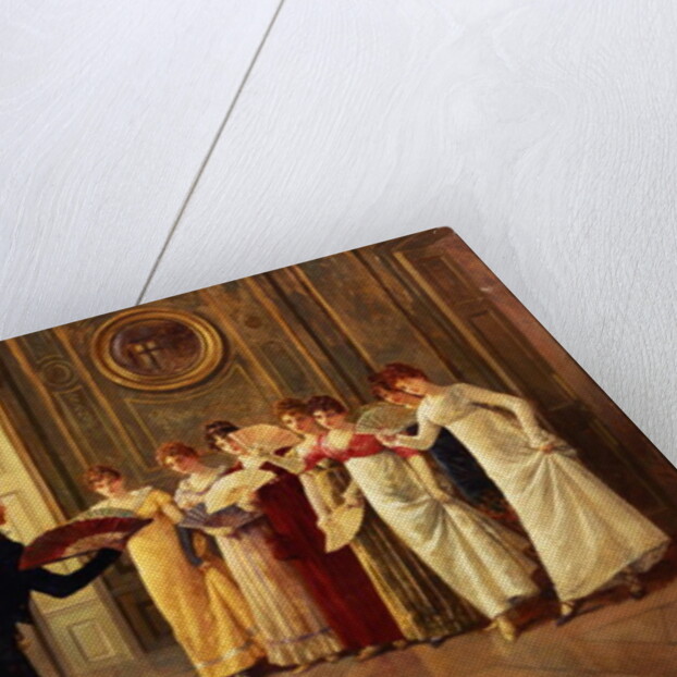 Fan Flirtation, 1908 by Henry Gillard Glindoni