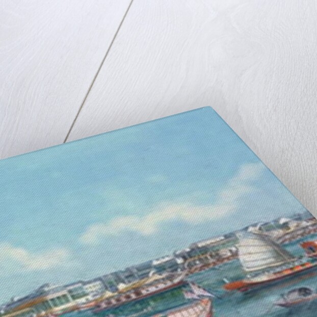 View of the Waterfront at Canton, c.1855 by School Chinese