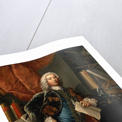 Portrait of a gentleman in his study with scientific instruments, c.1750 by English School