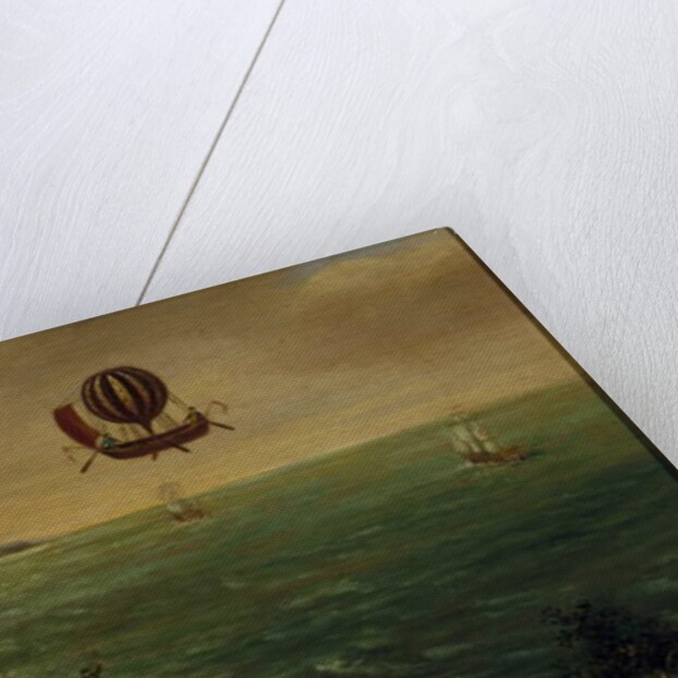 The First Balloon Crossing of the English Channel, 7th January 1785, c.1785 by French School