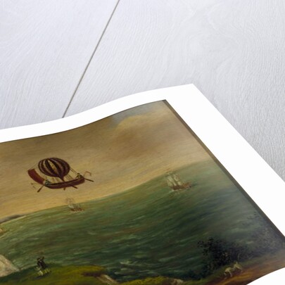 The First Balloon Crossing of the English Channel, 7th January 1785, c.1785 by French School