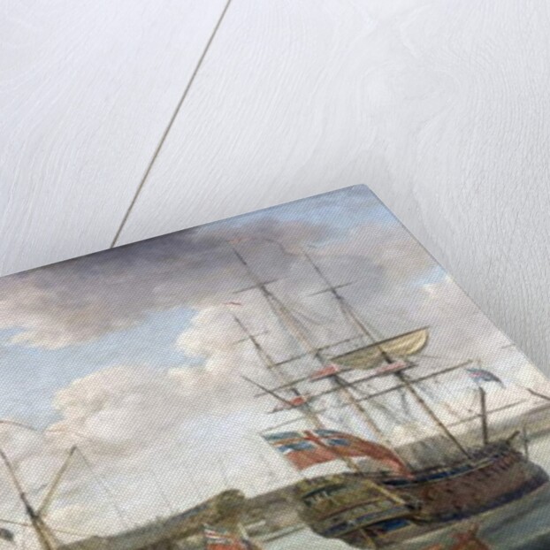 Launch at Deptford Dockyard, c.1750 by John the Elder Cleveley