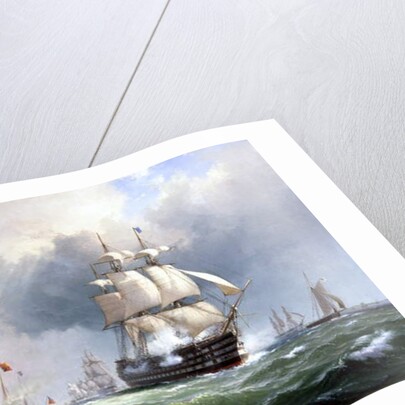 The Baltic Fleet Leaving Spithead, 15th March 1854 by Anton Melbye