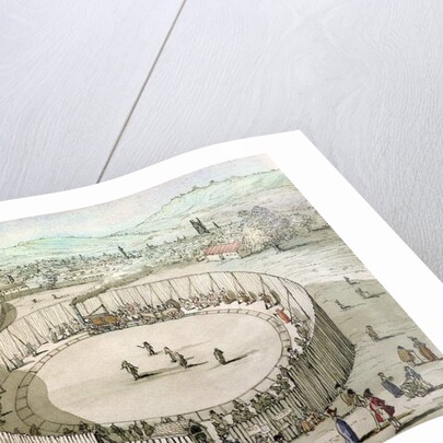 Richard Trevithick's Railroad, Euston Square in 1809 by Thomas Rowlandson