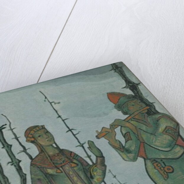 Snegurochka and Lel, costume design for Rimsky-Korsakov's opera 'Snegurochka', 1921 by Nicholas Roerich