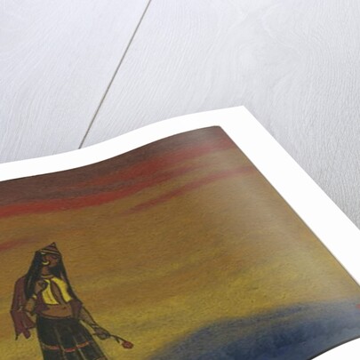 A Captive Girl with a Rose, costume design for 'Polovtsian Dances' from Borodin's opera 'Prince Igor', 1943 by Nicholas Roerich