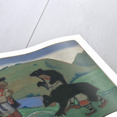 Elders in Bearskins, décor and costume design for Stravinsky's ballet 'Le Sacre du Printemps', 1944 by Nicholas Roerich