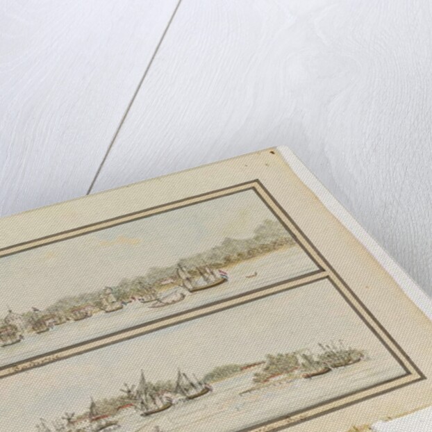 Opp. p. 292. `Batavia' and `Onrust in Batavia Bay', c.1802 by William Bradley