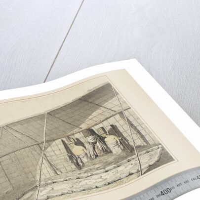 F.18 The Inside of the House, in the Morai, in Atooi, c.1773-84 by John Webber