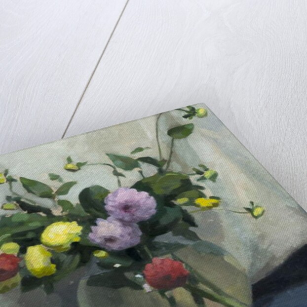 Still Life, Pompom Dahlias by Harry Gordon Shields