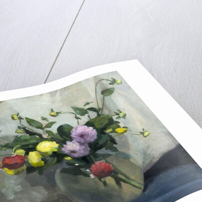 Still Life, Pompom Dahlias by Harry Gordon Shields