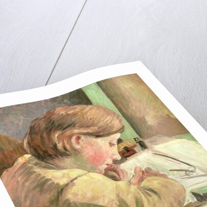 Paul Writing, c.1894 by Camille Pissarro